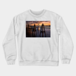 Twilight Fishing Boat Bodega Bay Crewneck Sweatshirt